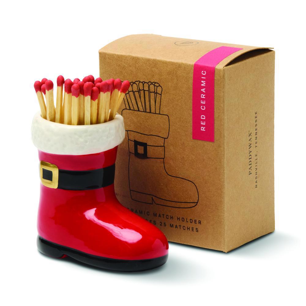 Paddywax Santa Boot Matches Holder